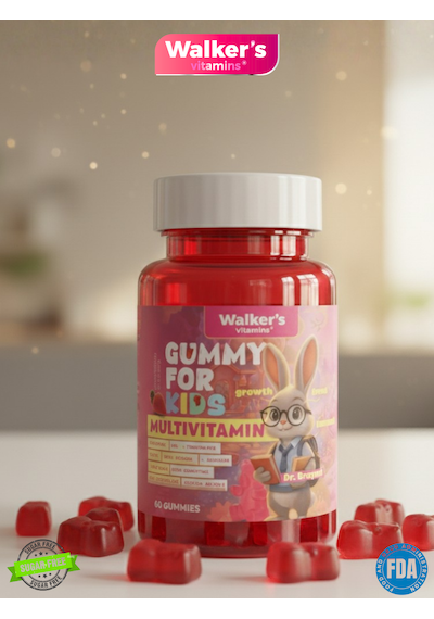 Walker's Vitamins Kids Multivitamin Gummy Sitikolin Lutein Çinko C Vitamini, Göz,, Boy Uzaması