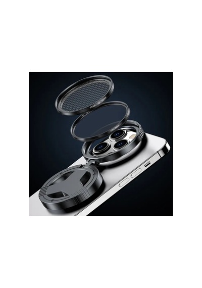 Xmlbytr Ally Magsafe Uyumlu Manyetik 52mm Cpl Polarize Telefon Kamera Lens Filtresi Yansıma Önleyic Siyah