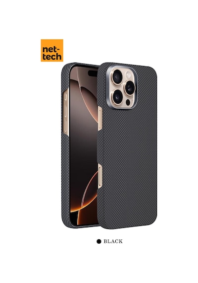 Nettech Apple Uyumlu iPhone 15 Pro Max Nt-n075 Kevlar Karbon Arka Koruma Kılıf - Çöl Çöl