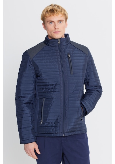 AC&Co / Altınyıldız Classics Erkek Standart Fit Normal Kesim Dik Yaka Desenli Mont - Lacivert