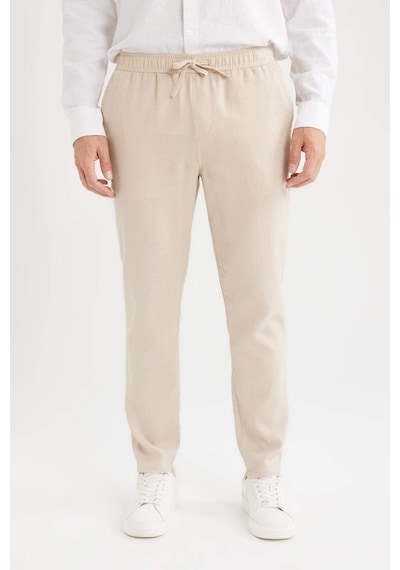 DeFacto Yazlık Jogger Keten Düz Paça Pantolon D7542AX25SPBG737