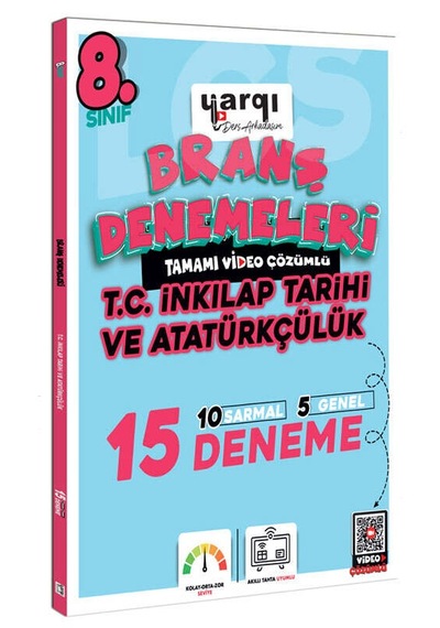 Yargı Ders Arkadaşım 8.sınıf Tamamı Video Çözümlü T.c. İnkılap Tarihi Ve Atatürkçülük 15 Branş Denemeleri