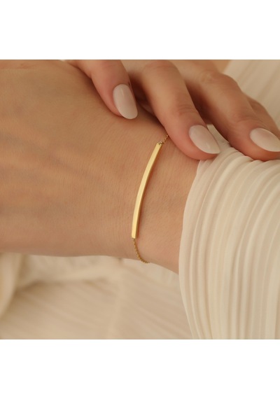 925 Ayar Gümüş İnce Bar Bileklik - 3mm