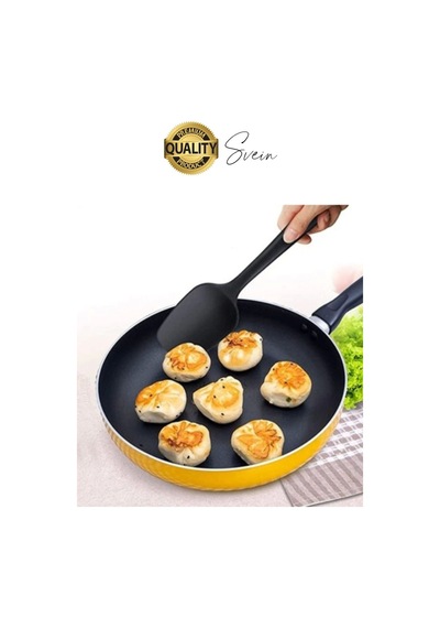 6 Parça Silikon Spatula Fırça Kaşık Bıçak Yemek Hazırlık Pasta Mutfak Seti Yanmaz Yapışmaz Siyah Çok Renkli