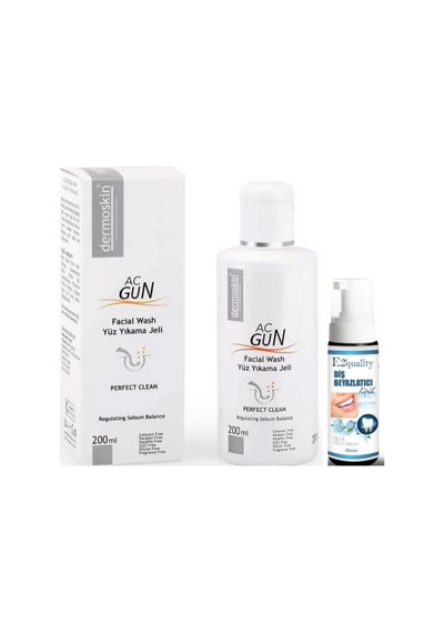 Dermoskin Acgun Yüz Yıkama Jeli 200 Ml- Diş Beyazlatıcı Köpük Hediye