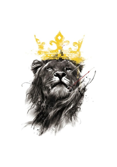 Aslan Taç Araba Oto Sticker Yapıştırma Etiket 17Cm H3