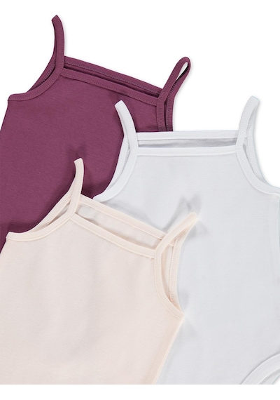 Civil Baby 3 Lü Basıc İp Askılı 0-36 Ay Çıtçıtlı Badi - Pudra Açık Pudra