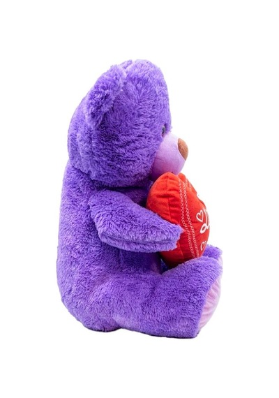 Pufu Toys Pelüş Kalpli Ayıcık 45 Mor 04031