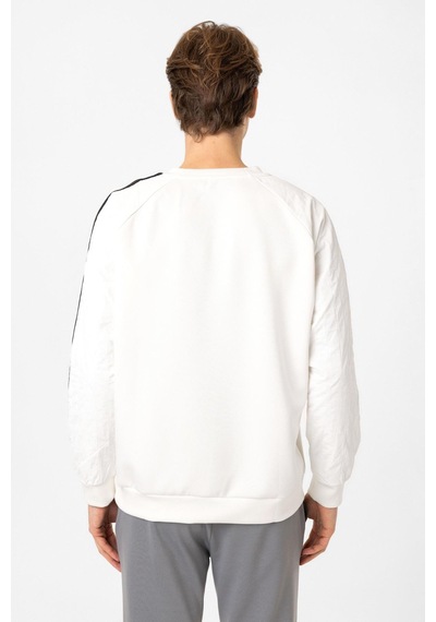 Backandbond Regular Fit Bisiklet Yaka Sweatshirt Beyaz