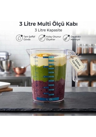 Cazibiz 3 Litre Multi Ölçü Kabı-438254 Çok Renkli
