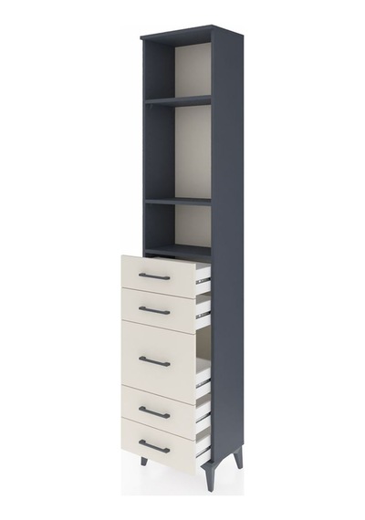 Arges Dolap 3 Raflı 5 Çekmeceli 44x30x221 Antrasit-aytaşı Antrasit Arges Dolap 3 Raflı 5 Çekmeceli 44x30x221 Antrasit-aytaşı Antrasit