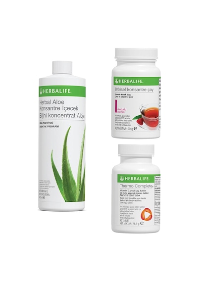 Herbalife Aloe Vera, Thermo Complete Ve Ahududulu 50gr Çay Birer Adet