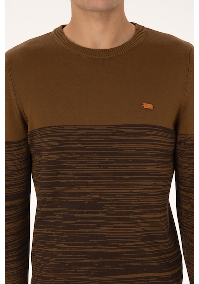 U.S. Polo Assn. Erkek Slim Fit Bisiklet Yaka Haki Kazak 50314970-VR027