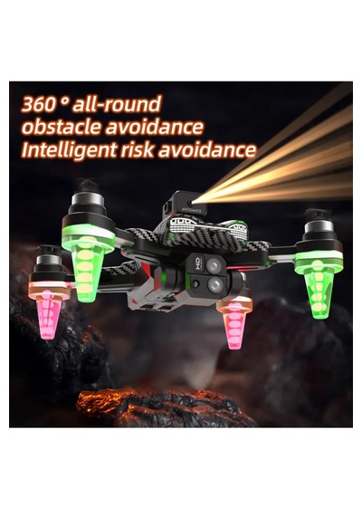 C19s Hd Dual 360 Kamera Katlanabilir Çantalı Drone Seti Karbon