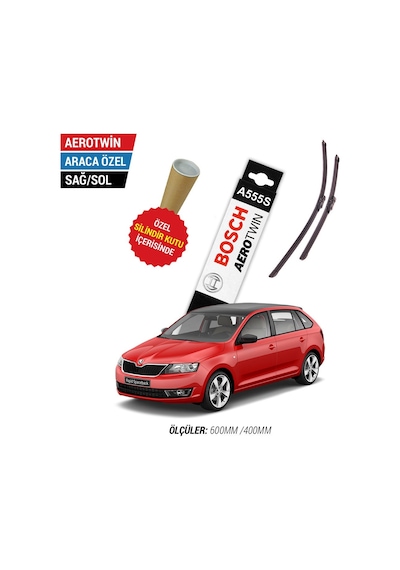 Bosch Aerotwin A555S Skoda Rapid Spaceback Silecek (2013-2019)