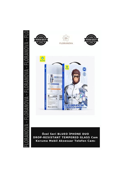 Özel Seri Blueo Apple iPhone Uyumlu Duo Drop-resıstant Tempered Glass Cam Koruma Mobil Aksesuar Telefon Camı