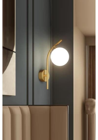 Vertigo Modern Eskitme Beyaz Kapalı Camlı Aplik1 Eskitme