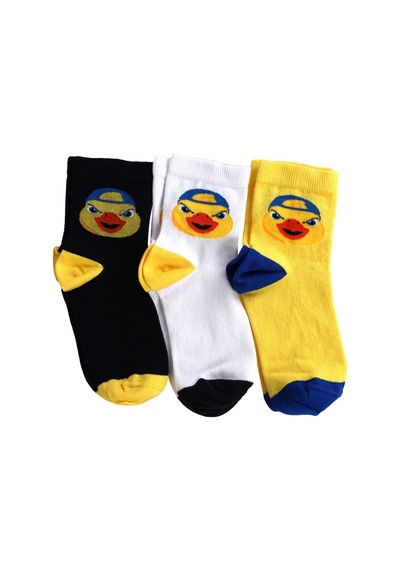 Fenerbahçe Çocuk Yellow Maskot 3lü Çorap Lacıvert-sarı-beyaz