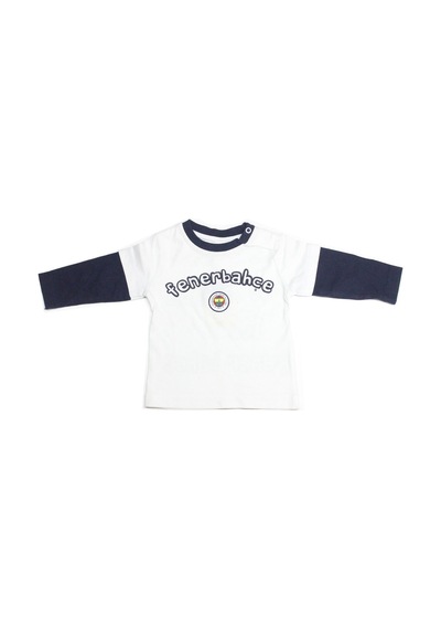 Fenerium Bebek Fenerbahçe Uzun Kol Beyaz Sweatshirt Beyaz