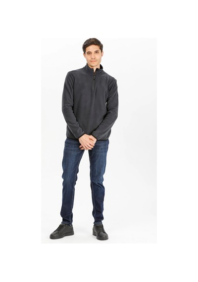 Exuma Half Zip Melange Polar M Siyah