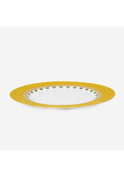 Sarı Porselen Yemek Tabağı 26,5 Cm