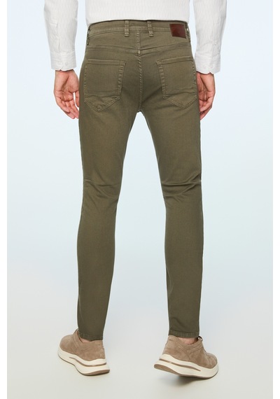 Morven Erkek Haki Denim 5 Cep Slim Fit Jean Kot Pantolon 26ms003032710 Haki