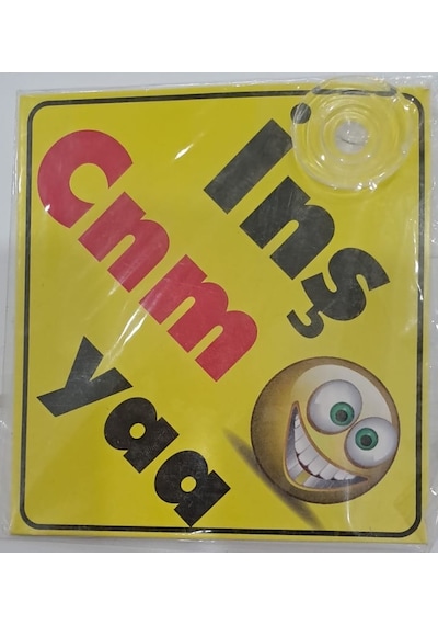 Araba Yazısı Sticker Vantuzlu 11 X 11 Cm - İnş Cnm Yaa