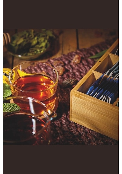 Bambu 6 Bölmeli Çok Amaçlı Saklama Kutusu, Bambu Organizer Bambu