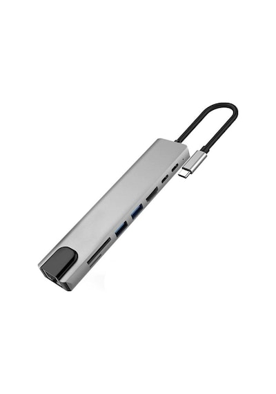Schulzz 4k Hdmı Usb 3.0 Type-c Ethernet 8 İn 1 Usb Hub Mac Apple Uyumlu iPad