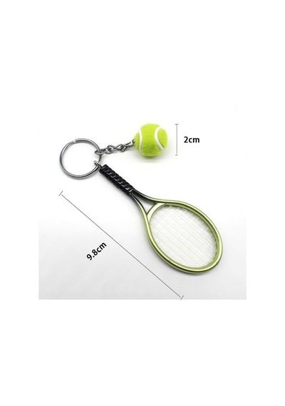 Gerçekçi Tenis Raketi Tasarımlı Şık Anahtarlık Kolye Çanta Süsü Tennis Keychain 5570