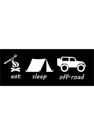 Eat Sleep Off Road Sticker Yapıştırma Kamp
