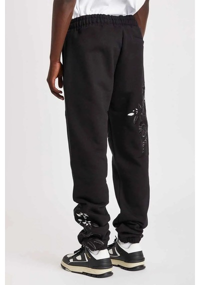 American Rag Cie Night Python Nakışlı Sweatpants - Organik Pamuk, Şık Ve Rahat Tasarım Siyah