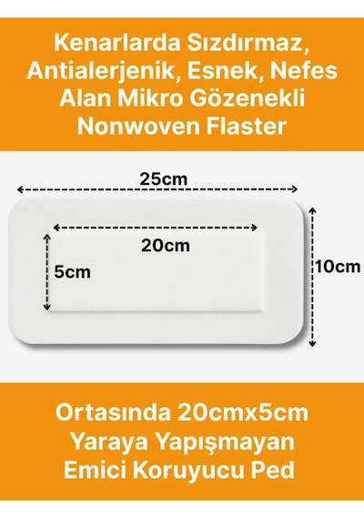 Steril Yara Pedi, 4 Kutu Kombo Paket,non-woven Yara Örtüsü, Steril Tekli Paketlerde 100 Adet