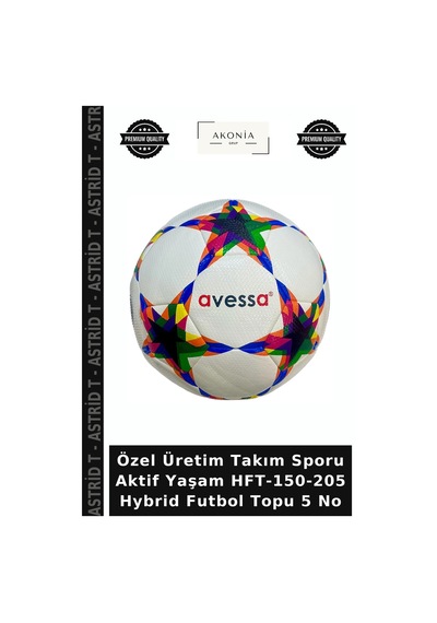 Özel Üretim Takım Sporu Aktif Yaşam Hft-150-205 Hybrid Futbol Topu 5 No Çok Renkli