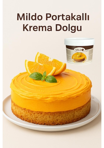 Mildo Portakallı Krema Dolgu 6 Kg - Pasta Ve Tatlılar İçin Dolgu Kreması