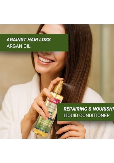 Saç Dökülmesine Karşı Sıvı Saç Kremi Argan Yağlı, Bitkisel Serumlu, Durulanmayan, Kolay Tarama & Yoğun Bakım, 200 Ml