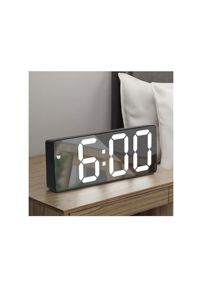 Dijital Masa Saati Alarm Erteleme, Gece Modu Ve Ses Kontrollü Akıllı Led Saat Çok Renkli