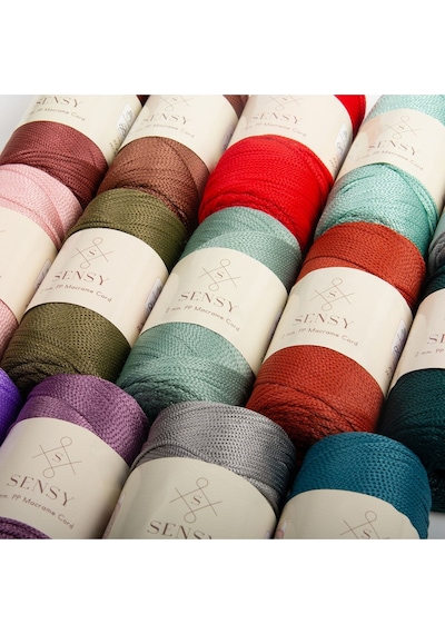 2 Mm - 200 Gr Polyester Makrome Ipi Mint 230 M Polyester Makrome Ip Supla Ip Ve Çanta Ipliği