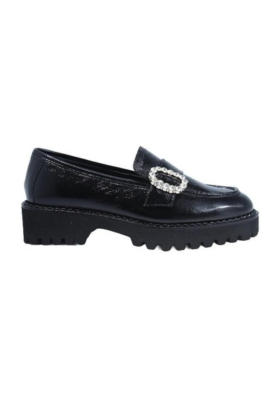 Poletto Hakiki Deri Sıyah Loafer Düz 780 23-2378 Siyah