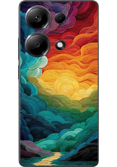 Redmi Note 13 Pro 4g Uyumlu Gün Doğumu Ve Batımı Baskılı Silikon Kılıf Renkli