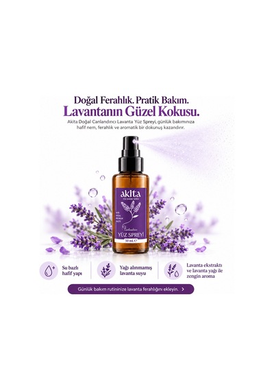 Akita Lavanta Yüz Spreyi 50ml