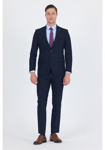 İmza Lacivert Mono Yaka 6 Drop Comfort Fit Tam Astar Esnek Takım Elbise 1001260010 Basic Lacivert İmza Lacivert Mono Yaka 6 Drop Comfort Fit Tam Astar Esnek Takım Elbise 1001260010 Basic Lacivert