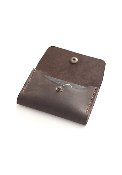 Kişiye Isme Özel Nerio Kapaklı Minimal Kartlık Kestane Hi Leather