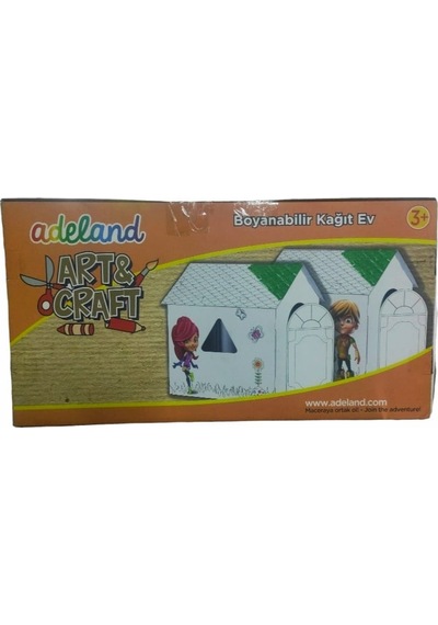 Adeland Boyanabilir Karton Ev 95x70x80