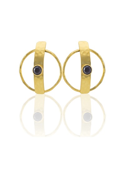 Kadir Jewellery 22 Ayar Altın Kaplama Vintage Küpe -el İşçiliği Ve Hipoalerjenik Küpe Mor 88943090