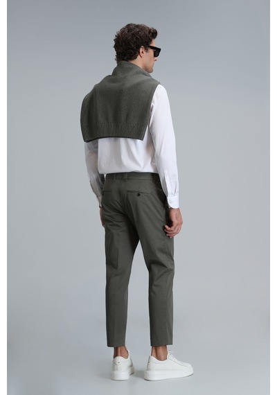 Lufian Plus Smart Erkek Chino Pantolon Slim Fit Yeşil Yeşil 111190312100600 Yeşil