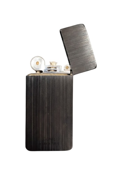 Premiumquality Fırçalı Siyah Metal Benzinli Çakmak - Tr8668