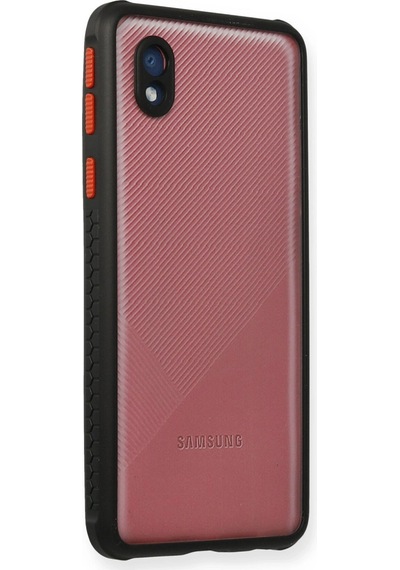 Samsung Uyumlu Galaxy A01 Core Kılıf Miami Şeffaf Silikon Siyah,