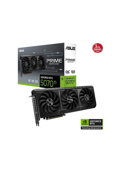 Asus Prıme-rtx5070tı-o16g, 16gb, 256bit, Gddr7, 1xhdmı, 3xdp Gamıng Ekran Kartı