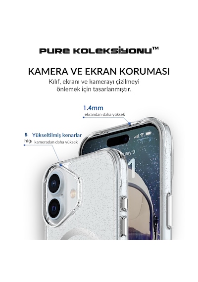 Bix iPhone Uyumlu 16 Plus Magsafe Simli Kılıf Shock Pocket Darbe Emici Teknolojili Çizilmeye Dayanıklı Simli Şeffaf Bix iPhone Uyumlu 16 Plus Magsafe Simli Kılıf Shock Pocket Darbe Emici Teknolojili Çizilmeye Dayanıklı Simli Şeffaf